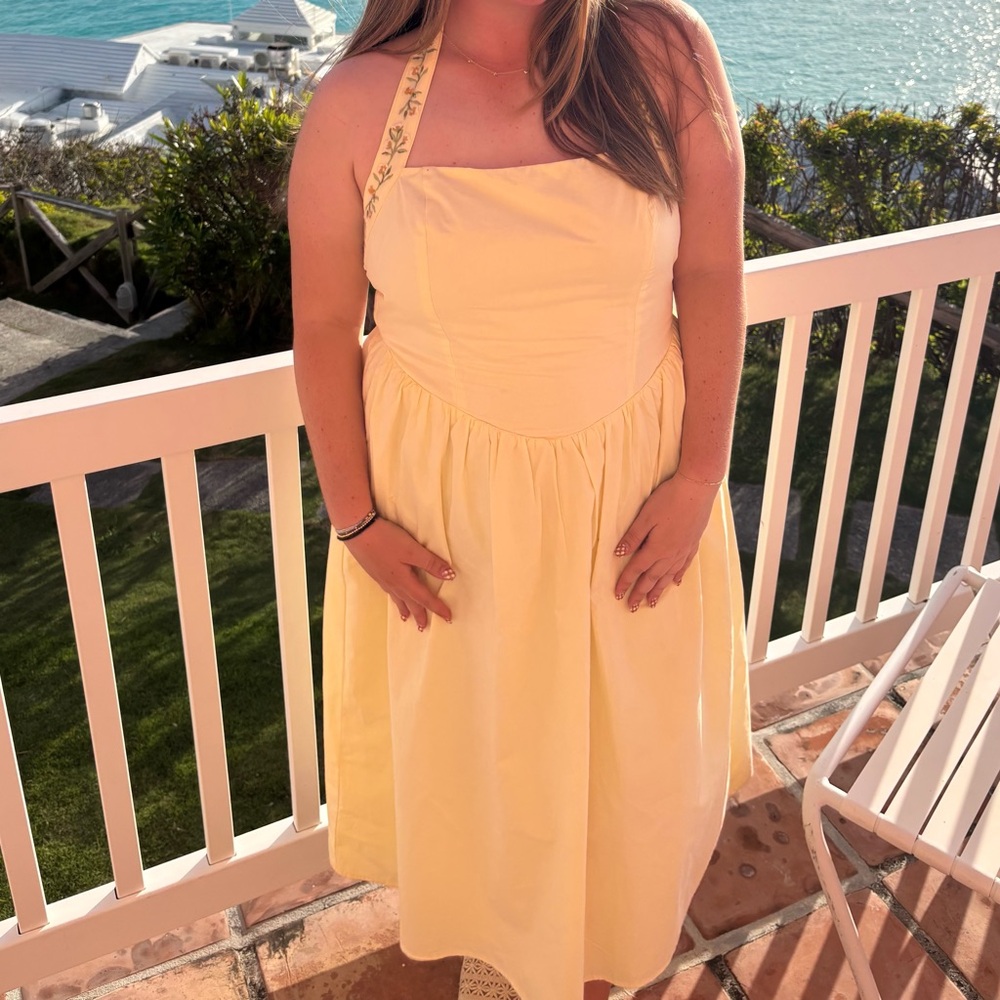 Yellow Halter Maxi Dress - Women